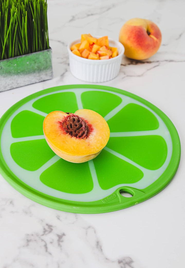 Dexas Citrus Slice Schneidebrett/Servierbrett, 23 cm, Limettengrün, Limette