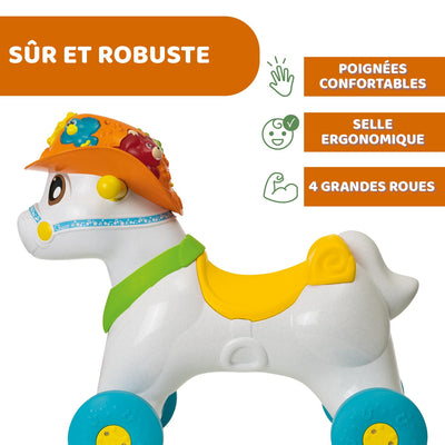 Chicco Baby Rodeo, Reitspiel, Schaukel, Kinder, 3 interaktive Tasten, hergestellt in Italien, recyce