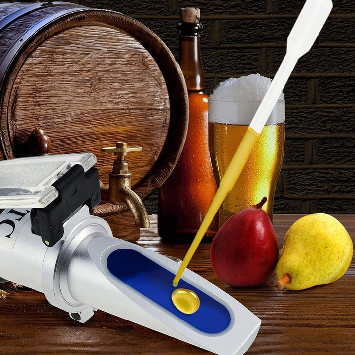 TEKCOPLUS Brix Bierwürze & Weinrefraktometer ATC Doppelskala SG WORT für die Weinherstellung