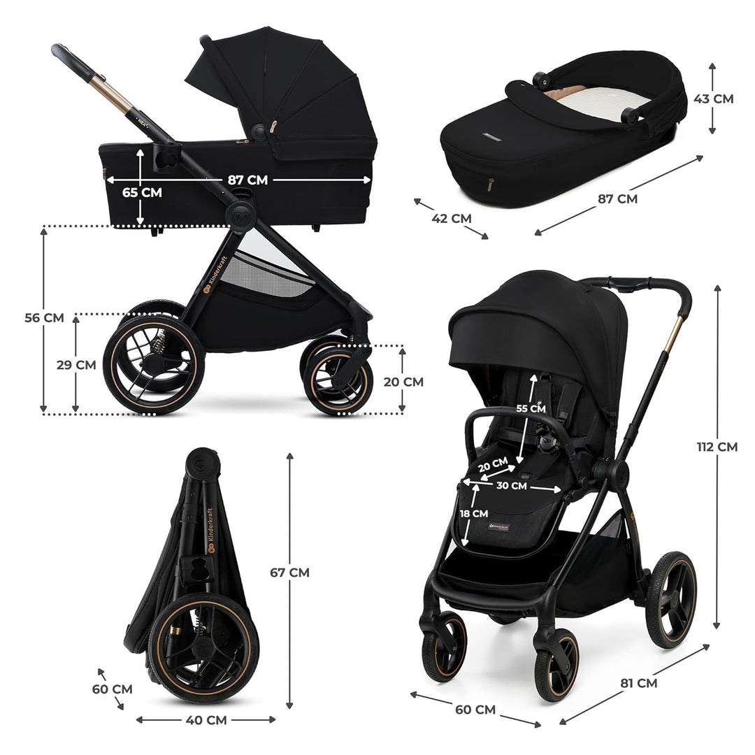 Kinderkraft NEA 2 Kinderkraft buggy von Geburt bis 22 kg, Zusammenklappen mit einer Hand, Liegeposit