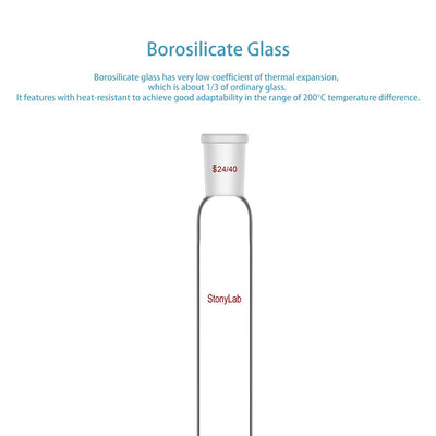 stonylab Chromatographie Säule aus Borosilikatglas, Chromatography Column 24/40 Gelenk Chromatograph