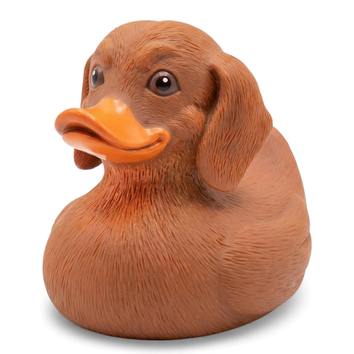 MIJOMA Bade-Dackel – Lustige Dackel-Badeente aus Vinyl – Geschenkidee für Dackelfans – Originelle Qu
