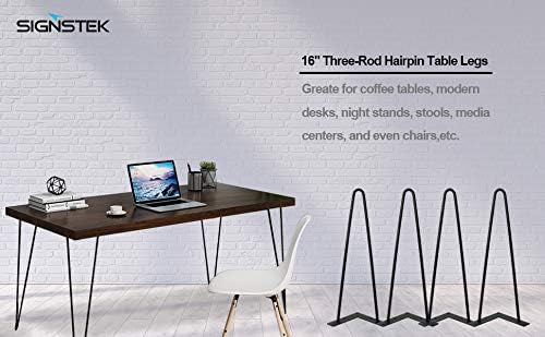 Signstek Tischbeine Moebelfuesse Metall Haarnadel Tischbeine 40cm/16'' Höhe für Couchtische, Moderne