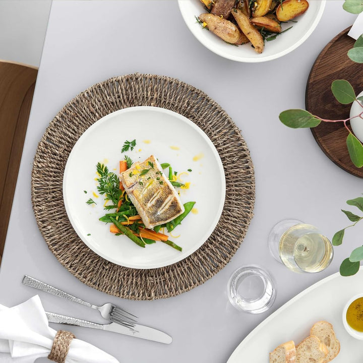 Villeroy &amp; Boch - Artesano Teller-Set, 6 tlg., Geschirr Set für 2 Personen, Premium Porzellan, Weis
