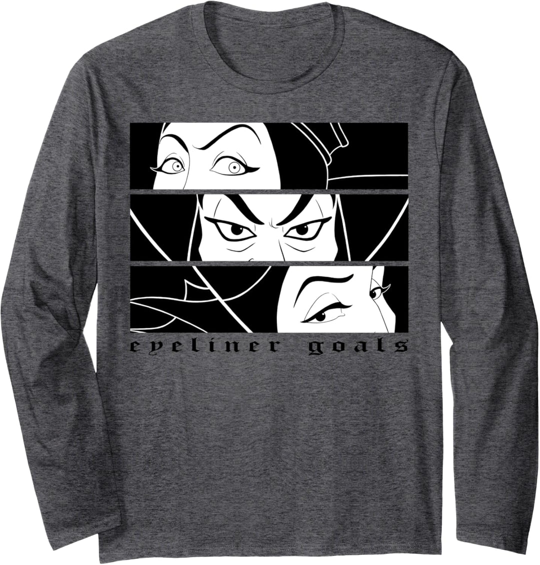 Disney Villains Eyeliner Goals Group Panels Langarmshirt