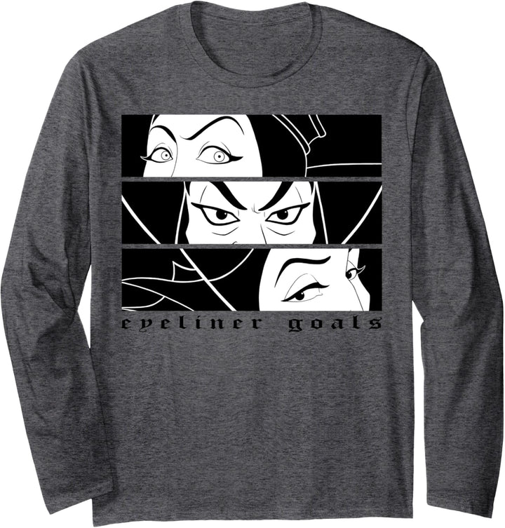 Disney Villains Eyeliner Goals Group Panels Langarmshirt