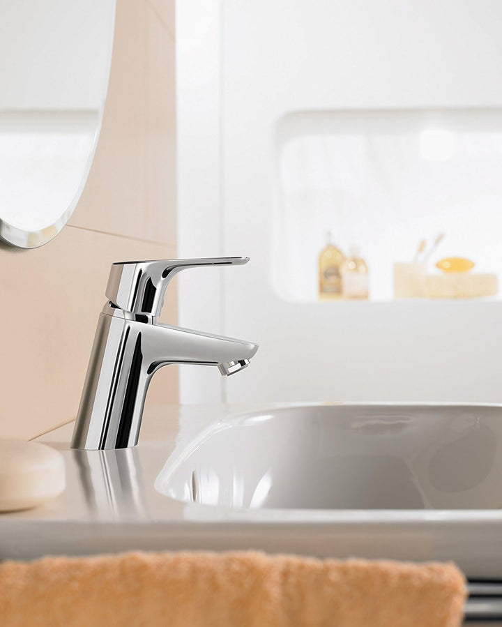hansgrohe Wasserhahn Focus CoolStart (Armatur mit Auslauf Höhe 70mm und Zugstangen-Ablaufgarnitur) C