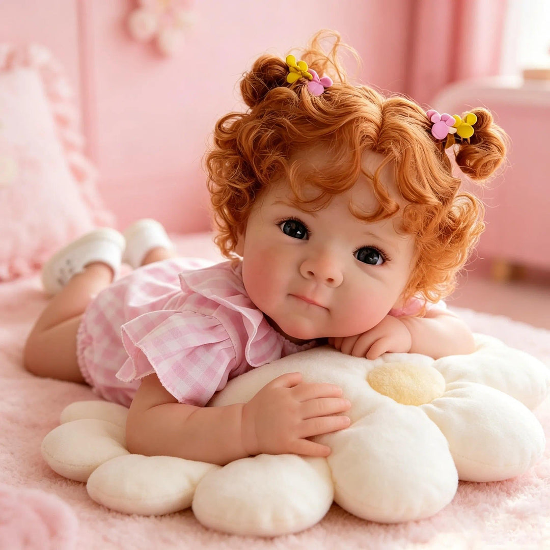 Zero pam Reborn Baby Vollsilikon Lebensecht Mädchen 45cm Realistisch Baby Puppe Mit Haaren Wie Echte