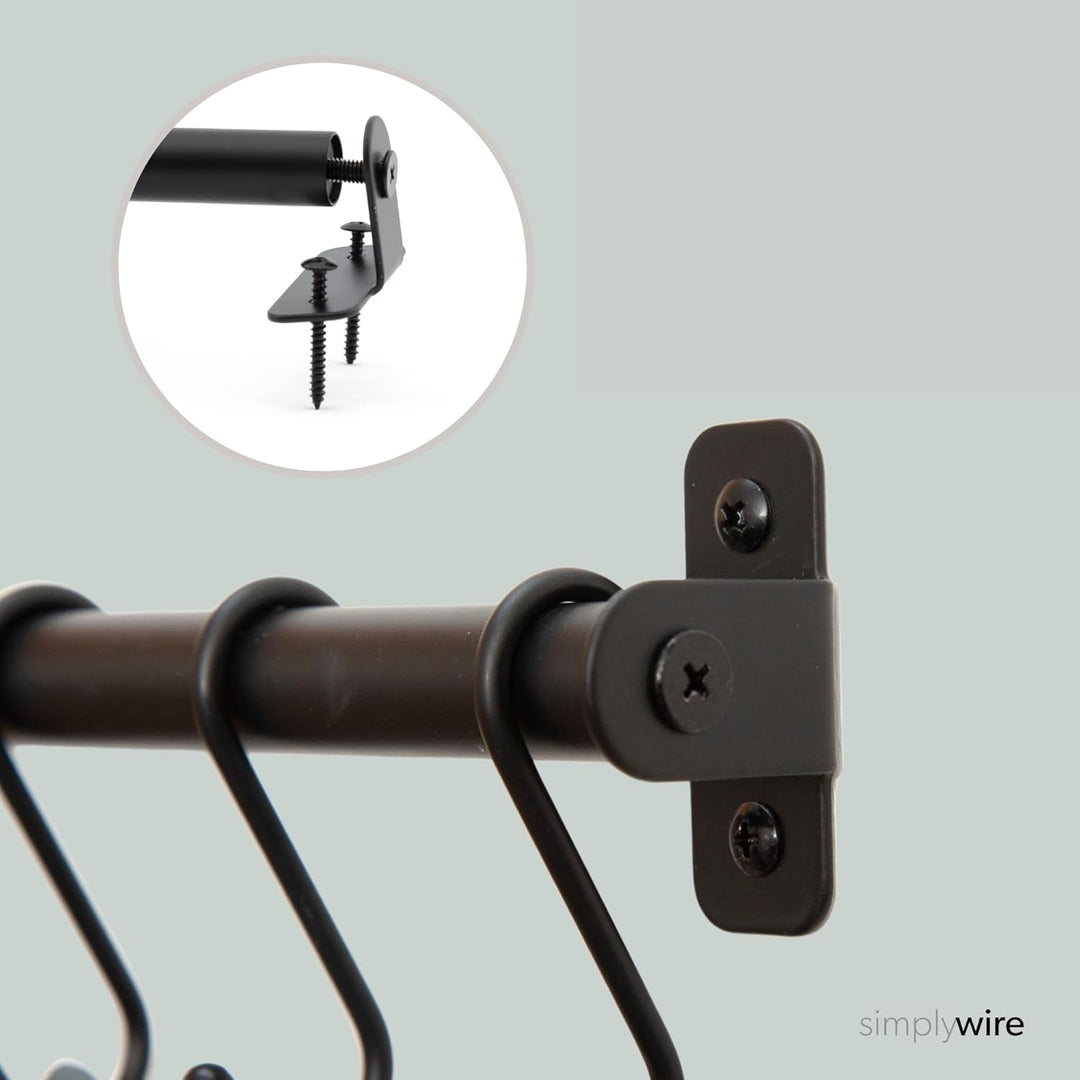 simplywire Küchenutensilienhalter und Organizer – 2er-Pack an der Wand montierter Pfannenständer mit