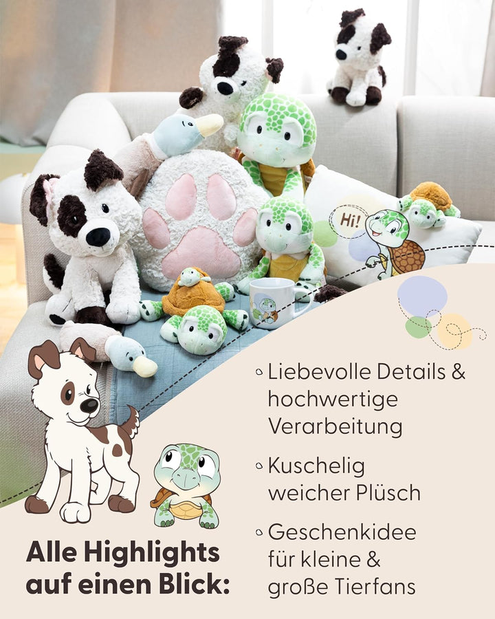 NICI Kuscheltier Schildkröte 32cm - grün - 63072 | Stofftier aus weichem Plüsch, niedliches Plüschti