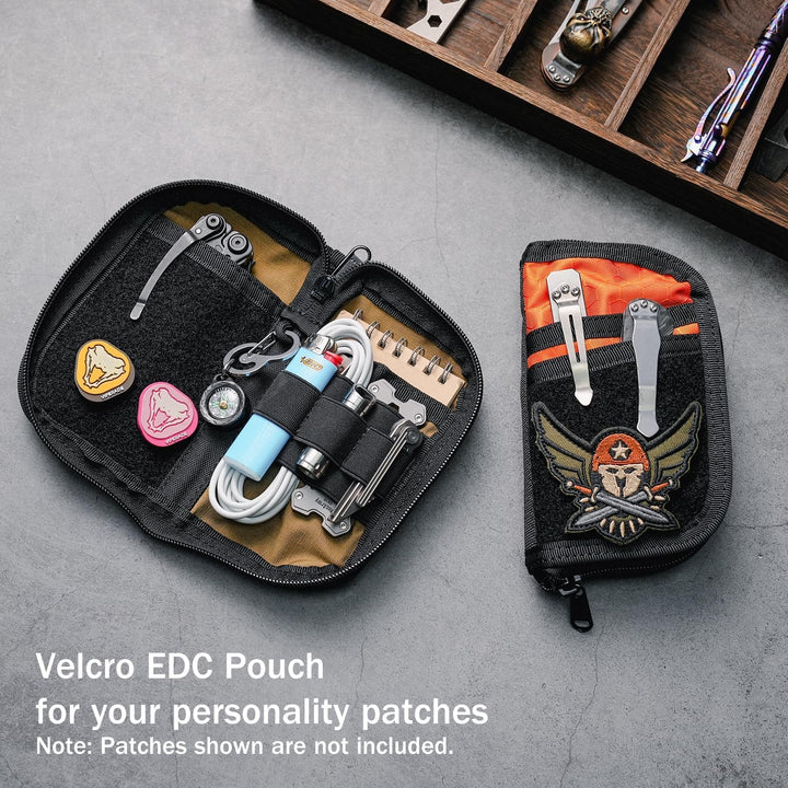 VIPERADE VE22 EDC Pouch Klein EDC Werkzeugtasche mit 4 Taschen und 5 elastischen Fächern Klein EDC O