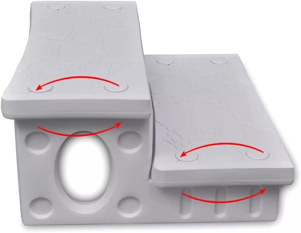 vidaXL Whirlpooltreppe Weiss Whirlpool Einstiegstreppe Einstiegshilfe Treppe, Weiss