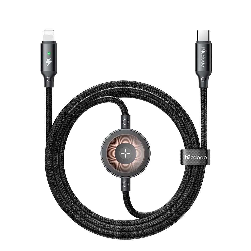 mcdodo 2 in 1 Apple Watch Ladekabel und 36W Schnellladekabel iPhone USB C 1.5M Magnetisches Ladegerä