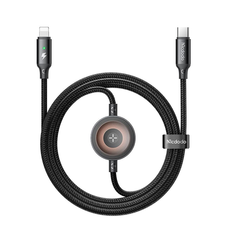 mcdodo 2 in 1 Apple Watch Ladekabel und 36W Schnellladekabel iPhone USB C 1.5M Magnetisches Ladegerä