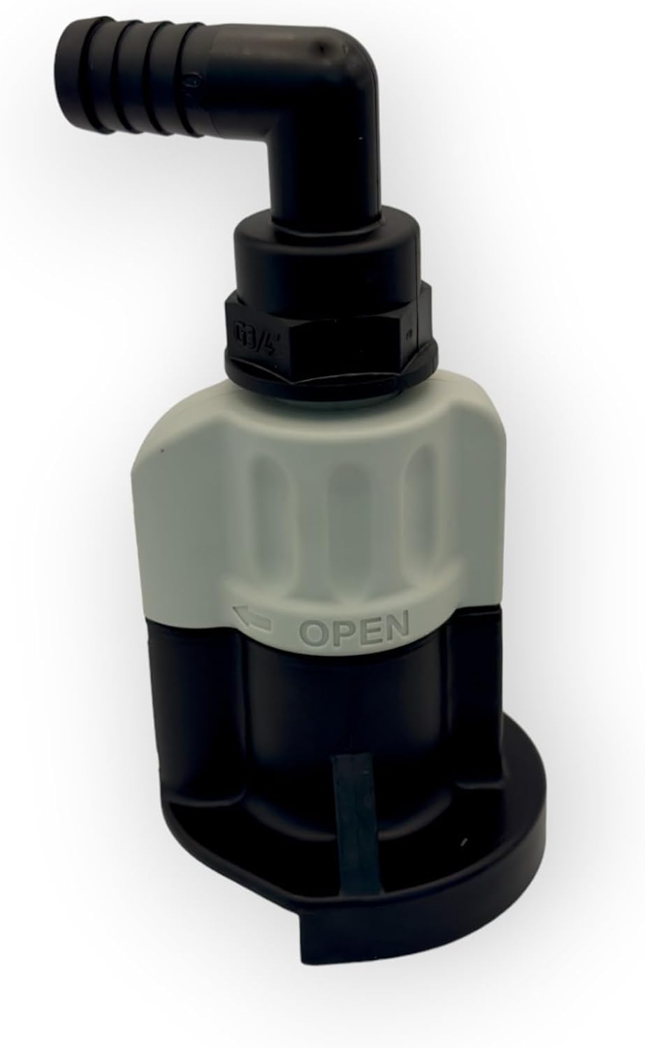 Piusi SEC-Anschluss für AdBlue/DEF- und Wasserfässer mit 90° Ausgang und 3/4"-Schlauchhalter | F1545
