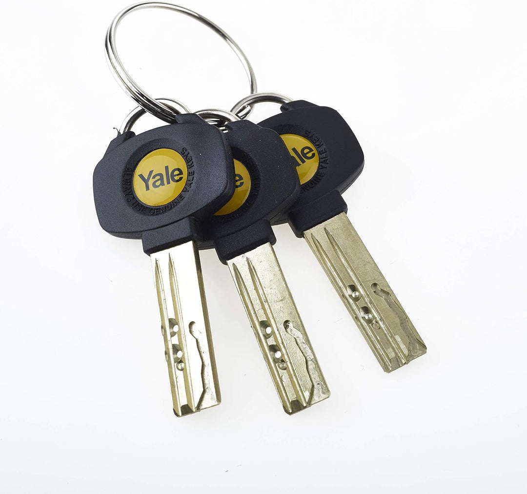 Yale B-YS3-3535BT Schliesszylinder mit 3 Sternen, hohe Sicherheit, (70 mm), Messing-Finish, 35:35 (7
