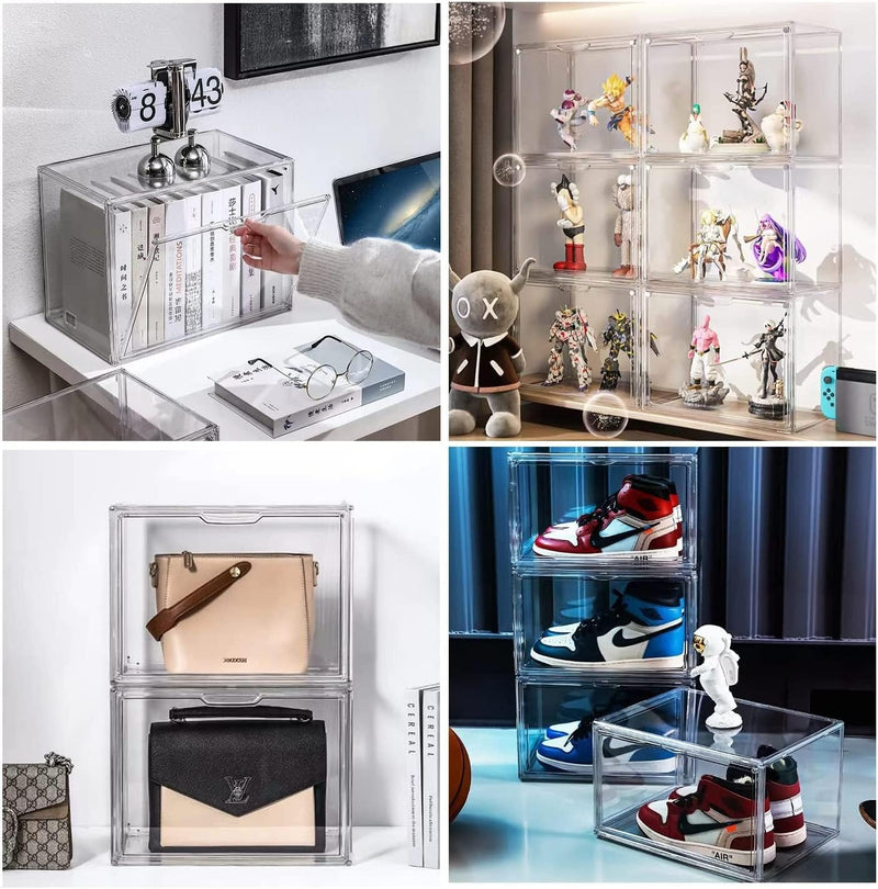 Siyecioa Acryl Vitrine Schaukasten Transparent, Plexiglas Vitrine mit Tür Für Action Figuren Spielze
