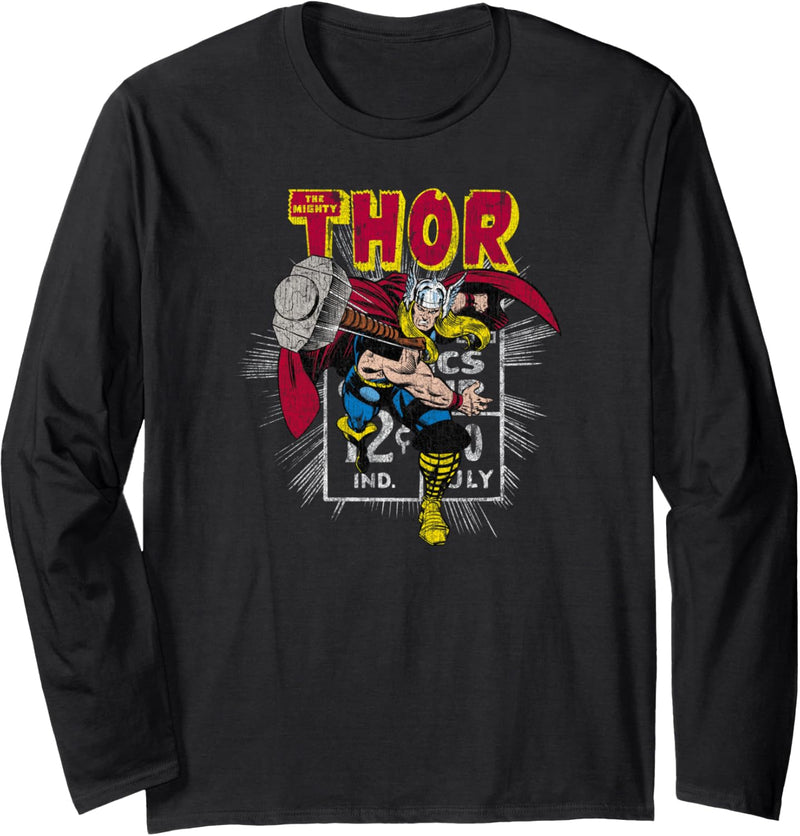 Marvel The Mighty Thor Marvel Comics Price Stamp Langarmshirt