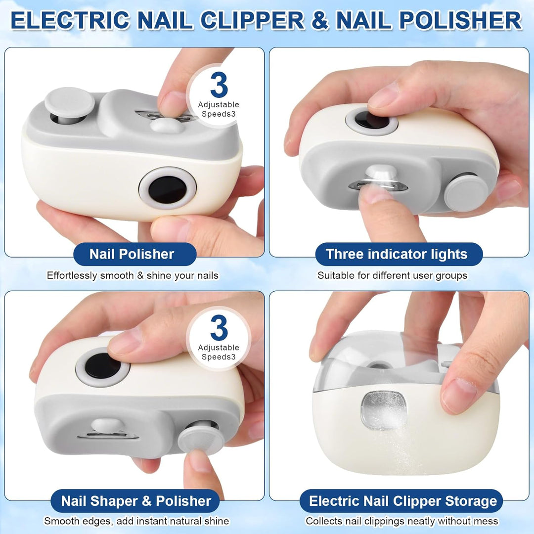Elektrischer Nagelknipser, 3-in-1Elektrische Nagelfeile, Multi-Functional Nagelschneider Elektrischm