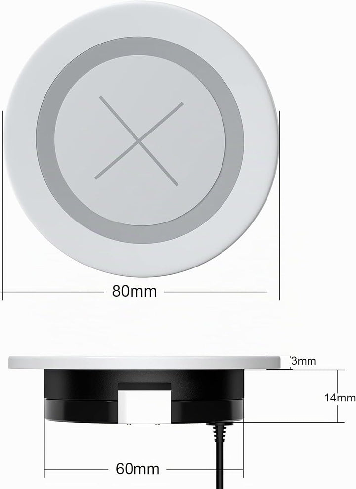 Wireless Charger, JE Make IT Simple Fast Kabelloses Ladegerät Induktive Ladestation Einbau von Furni