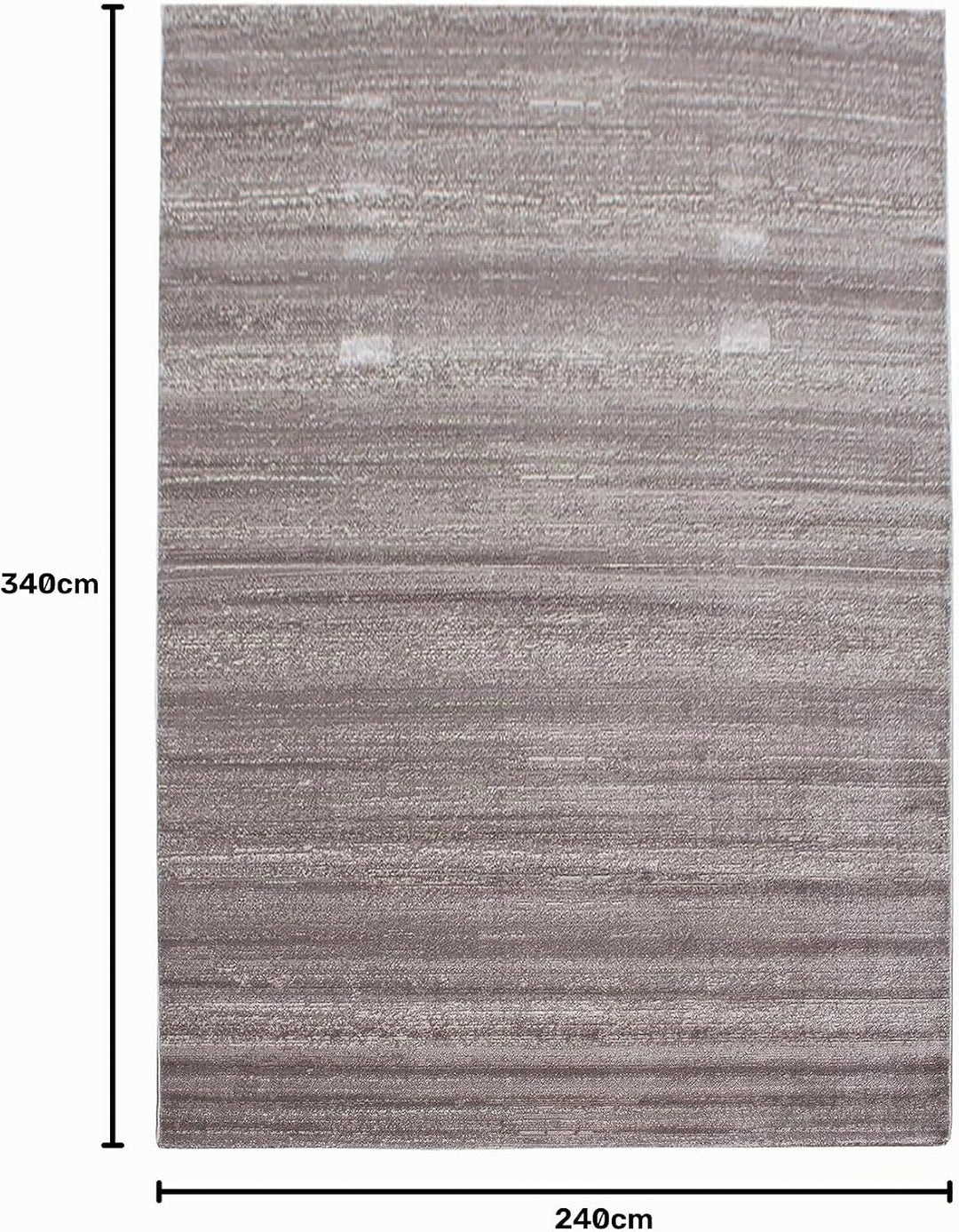 Carpetsale24 Teppich Wohnzimmer Unicolor - Einfarbig Beige Meliert 240 x 340 cm - Kurzflor Teppich S