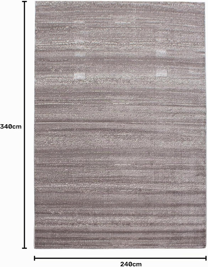 Carpetsale24 Teppich Wohnzimmer Unicolor - Einfarbig Beige Meliert 240 x 340 cm - Kurzflor Teppich S