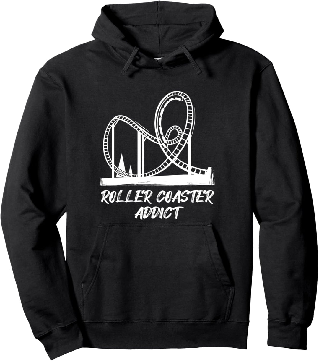 Roller Coaster Addict Freizeitpark Achterbahn Pullover Hoodie