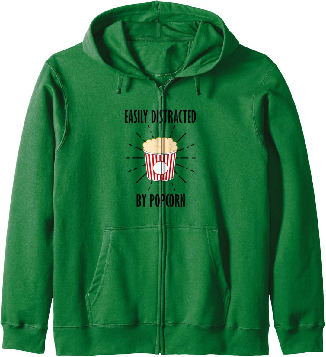 Abgelenkt durch Popcorn Filme schauen und Mais essen Kapuzenjacke