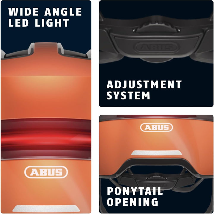 ABUS Urban Helm HUD-Y - mit magnetischem, aufladbarem LED-Rücklicht &amp; Magnetverschluss - cooler Fahr
