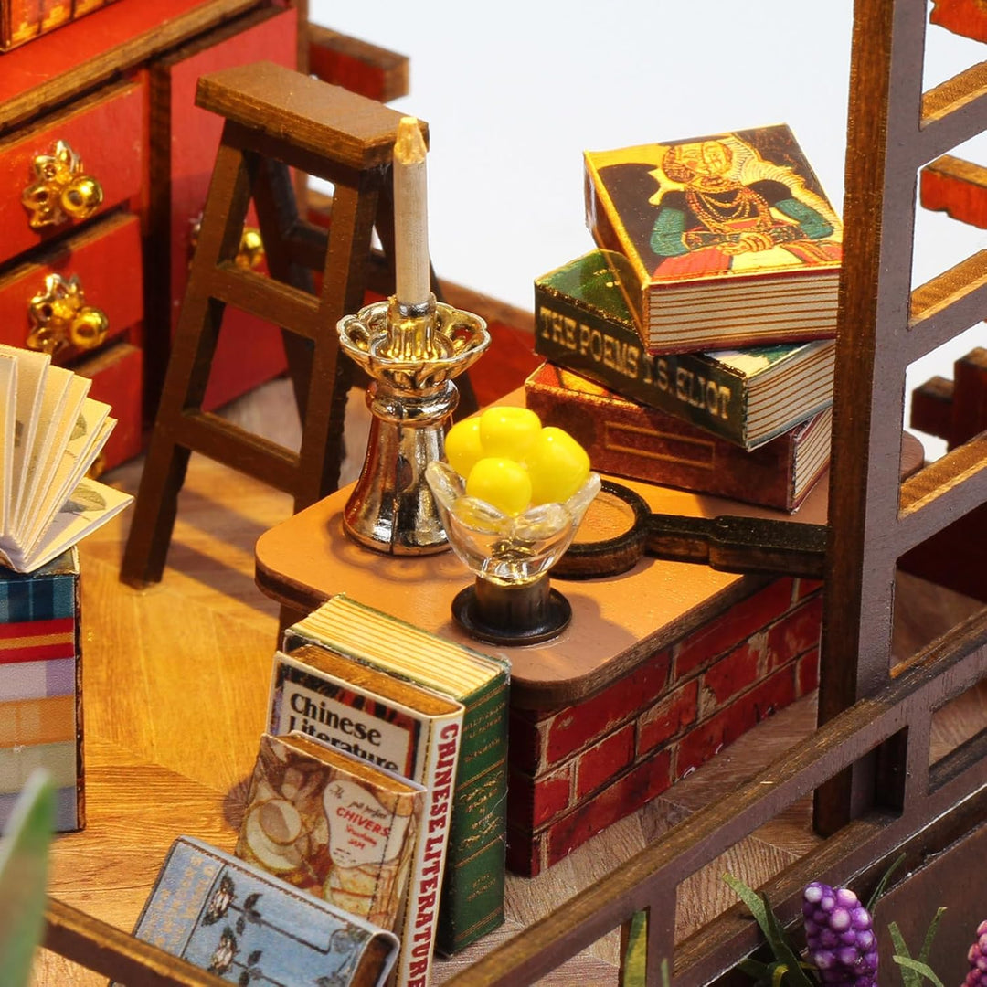 Cuteefun DIY Puppenhaus Miniatur mit Möbeln, Holz Mini House Kit, Machen Sie Ihr eigenes Handwerk Ha