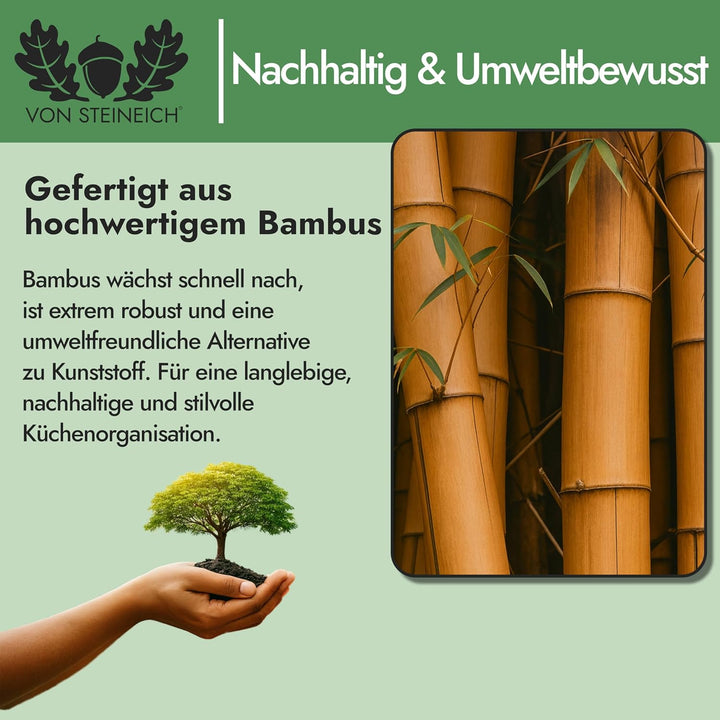 Küchenrollenhalter aus Holz [ohne Bohren] Wandrollenhalter für Küchenrolle, Alufolie &amp; Frischhaltefo