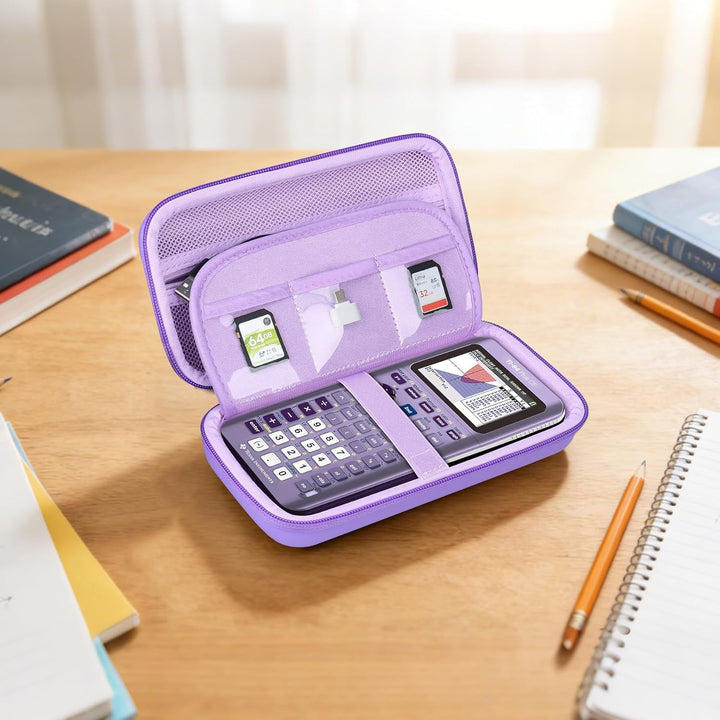 BOVKE Hartschalenkoffer für Texas Instruments TI-84 Plus CE Farbgrafik-Rechner/TI-84 Plus/TI-83 Plus