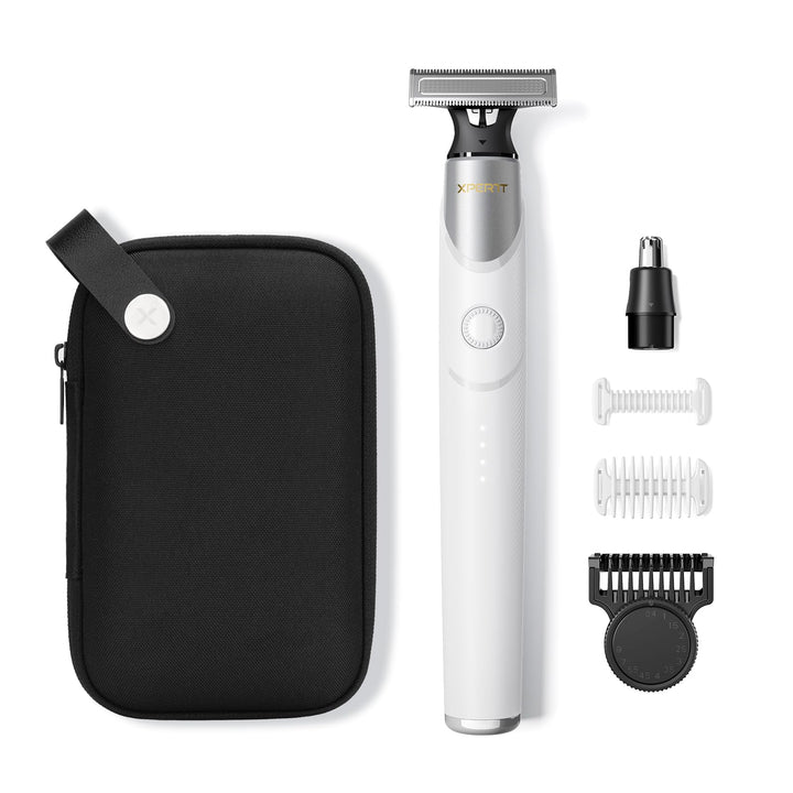 Xpert T Magnetisch Rasierer Damen Elektrisch Herren mit Tasche, Unisex Barttrimmer mit Nasenhaartrim