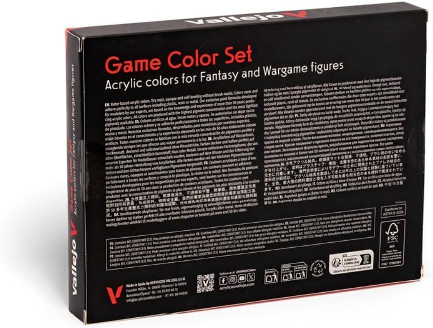 Vallejo (Game Farbe Advanced Farbe Set – farbig sortiert (16 Stück) 1 Originalverpackung, 1 Original
