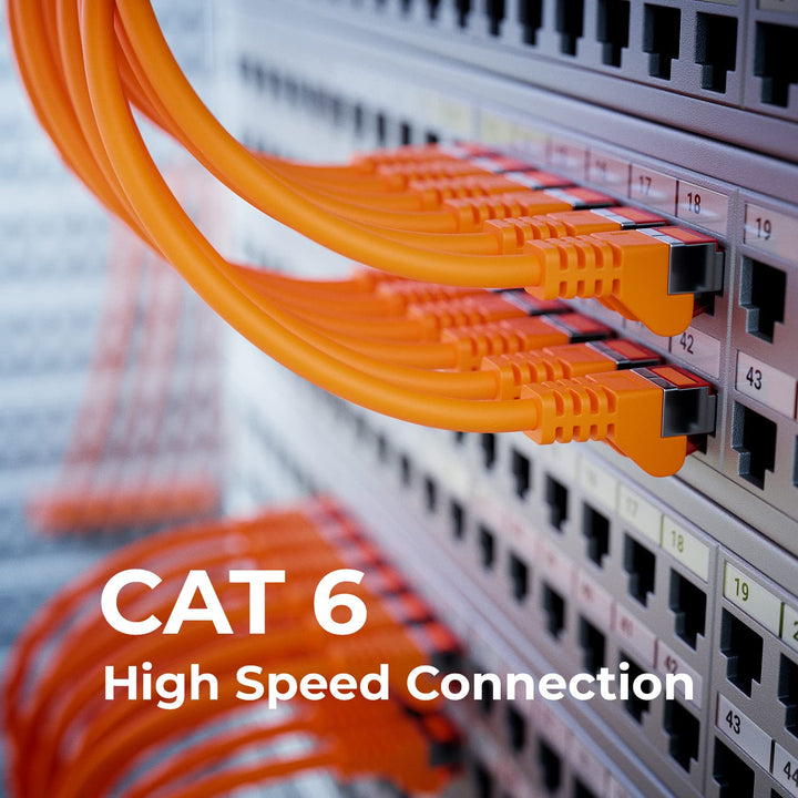 deleyCON 50m CAT6 Patchkabel S/FTP PIMF Schirmung CAT-6 RJ45 LAN DSL Netzwerkkabel Ethernetkabel Swi