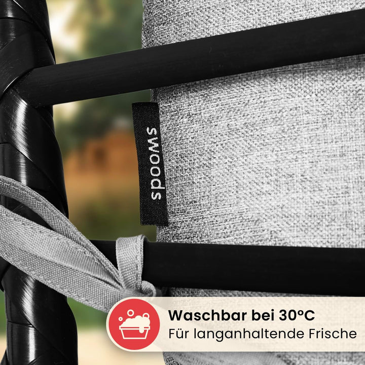 Swoods XXL Hängesessel mit Gestell - Hängesessel Für Indoor und Outdoor - Inkl. Kissen - Egg Chair -