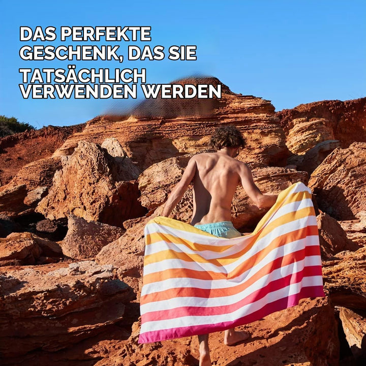 Dock &amp; Bay Strandhandtuch - Schnell trocknende Mikrofaser, ohne Sand - Kompakt, Leicht - 100% recyce