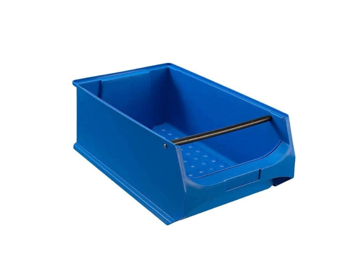 Blaue Sichtlagerbox 5.1 mit Griffstange | HxBxT 20x30x50cm | 21,8 Liter | Sichtlagerbehälter, Sichtl