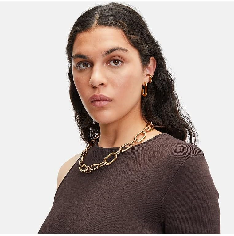 Liebeskind Berlin Damen-Hängeohrringe Edelstahl LJ-0365-E-55 Gold Big Link, Gold Big Link