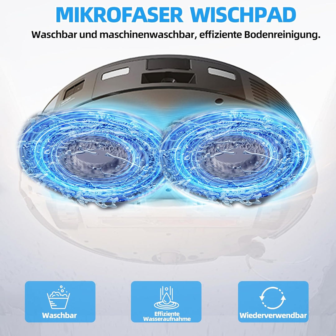 28 Stück Zubehör für Roborock Saros 10R / Qrevo CurvX/Qrevo Curv 2 Pro Saugroboter, Ersatzubehör 4 H