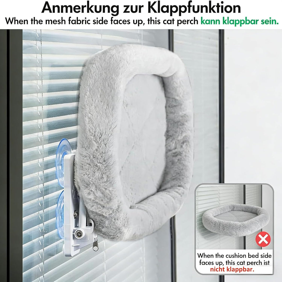 Katzen fensterliege-Faltbare Fenster hängematte für Katzen-Katze fensterbett,52cm Fenster hängematte