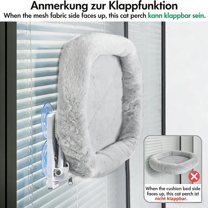 Katzen fensterliege-Faltbare Fenster hängematte für Katzen-Katze fensterbett,52cm Fenster hängematte