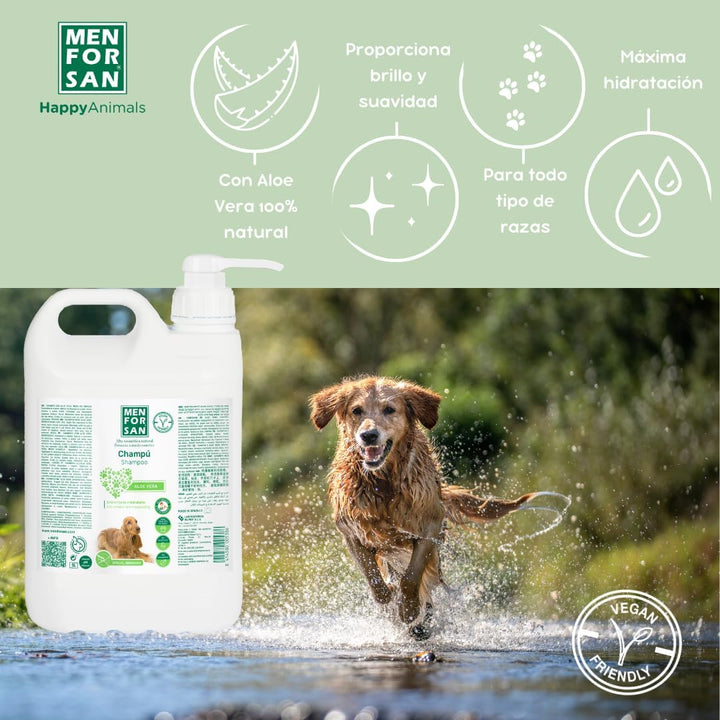 Menforsan Aloe Vera Hundeshampoo - 5 Liter Aloe Vera 5000 ml, Aloe Vera 5000 ml