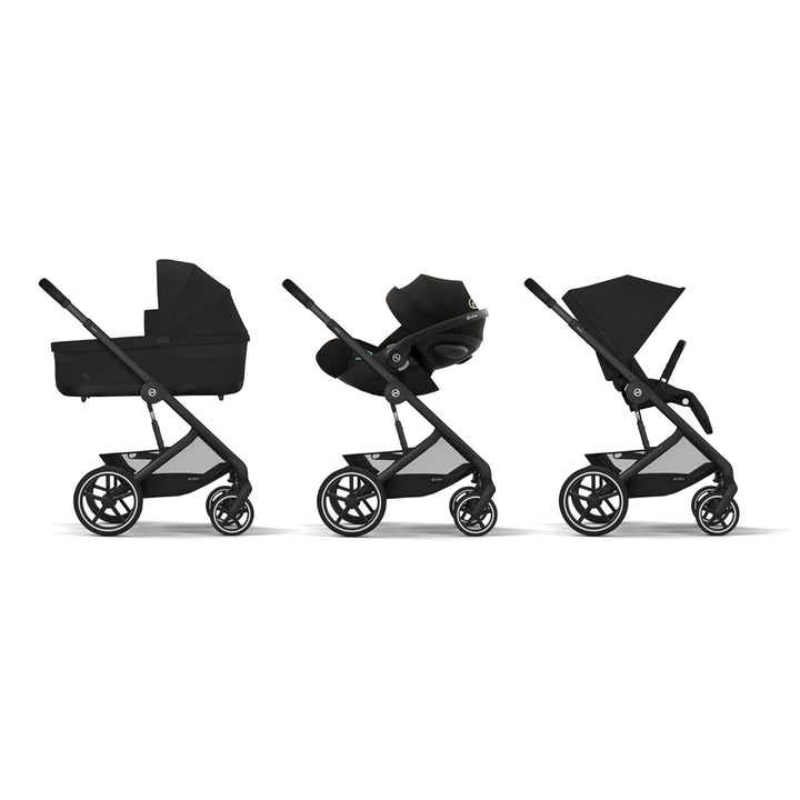 CYBEX Gold Kinderwagen Balios S Lux, Ergonomische Liegeposition, Einhand-Gurtsystem, Ab Geburt bis 2