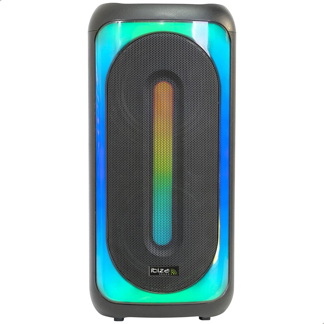 Ibiza - MERCURE50 - Batteriebetriebener 500-W-Lautsprecher mit Lichteffekten, Bluetooth, SD, USB, TW