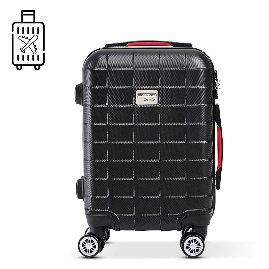 MONZANA® 2er Set Koffer Boardcase M, XL Gelgriffe TSA Schloss Reisekoffer Trolley Kofferset Handgepä