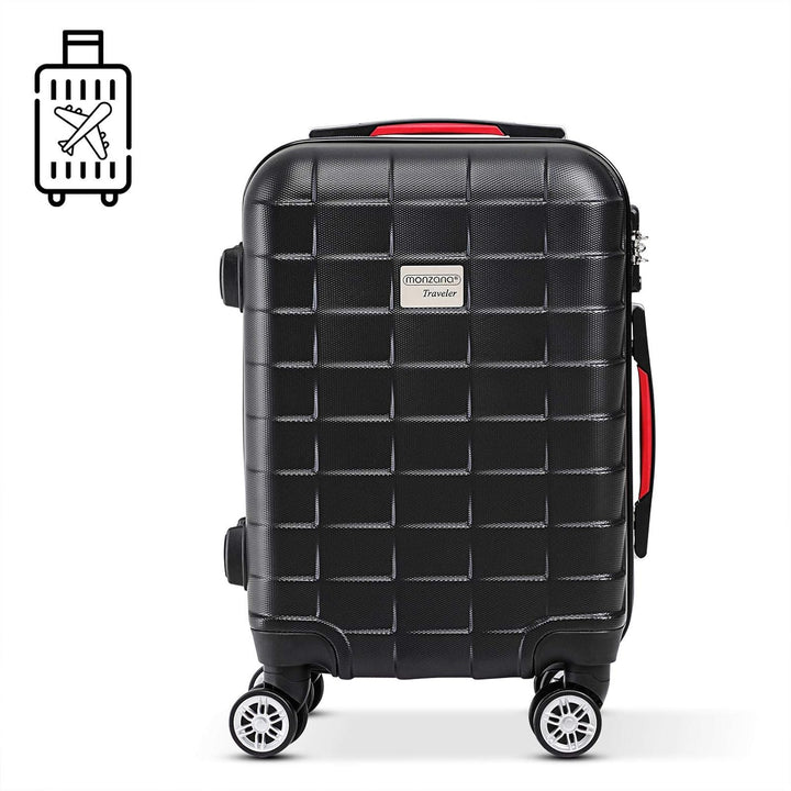 MONZANA® 2er Set Koffer Boardcase M, XL Gelgriffe TSA Schloss Reisekoffer Trolley Kofferset Handgepä