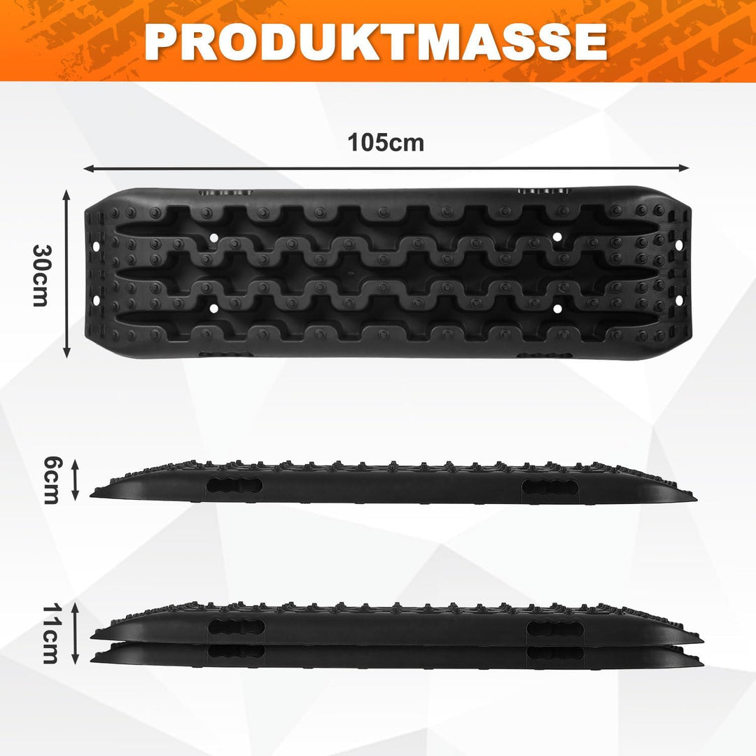 2 Stücke Sandbleche,106 * 31cm Sandbleche Wohnmobil,10T Tragkraft,Hochfestes Nylon Recovery Board mi