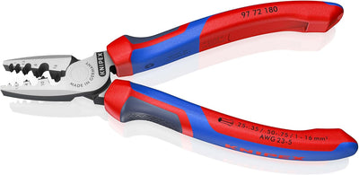 Knipex Crimpzange für Aderendhülsen mit Mehrkomponenten-Hüllen 180 mm 97 72 180