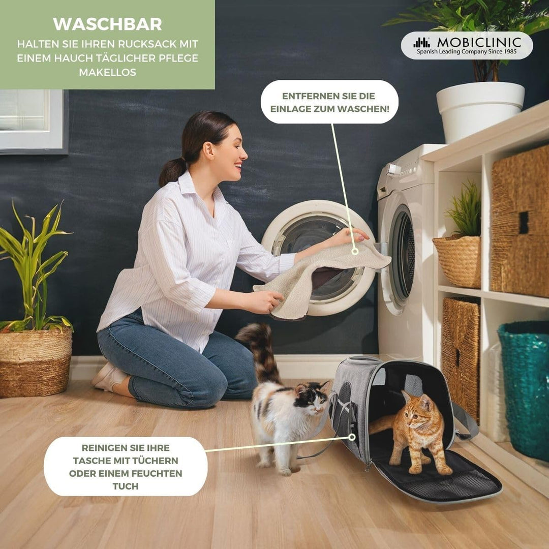 Mobiclinic® Pets, Hundebox, Bronco, Faltbar, Trolley-Gurt, Belüftung, Multi-Access, Verstellbar, 48x